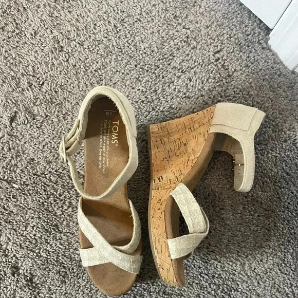 [TOMS] Natural Woven Strappy cork wedge - Picture 6 of 6
